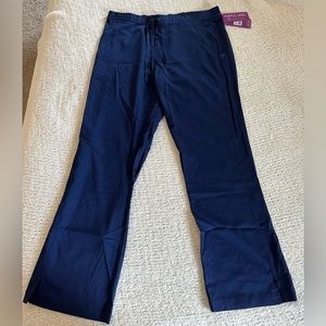 Healing Hands Purple Label scrub pants, size large, navy